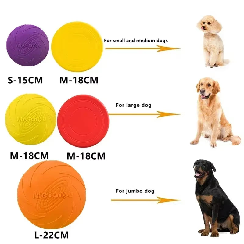 Multicolor Frisbeed Dog Toy Fashion Pet Dog Silicone Game Flying Discs Trainning Interactive Toys Pet Supplies Flying Disc