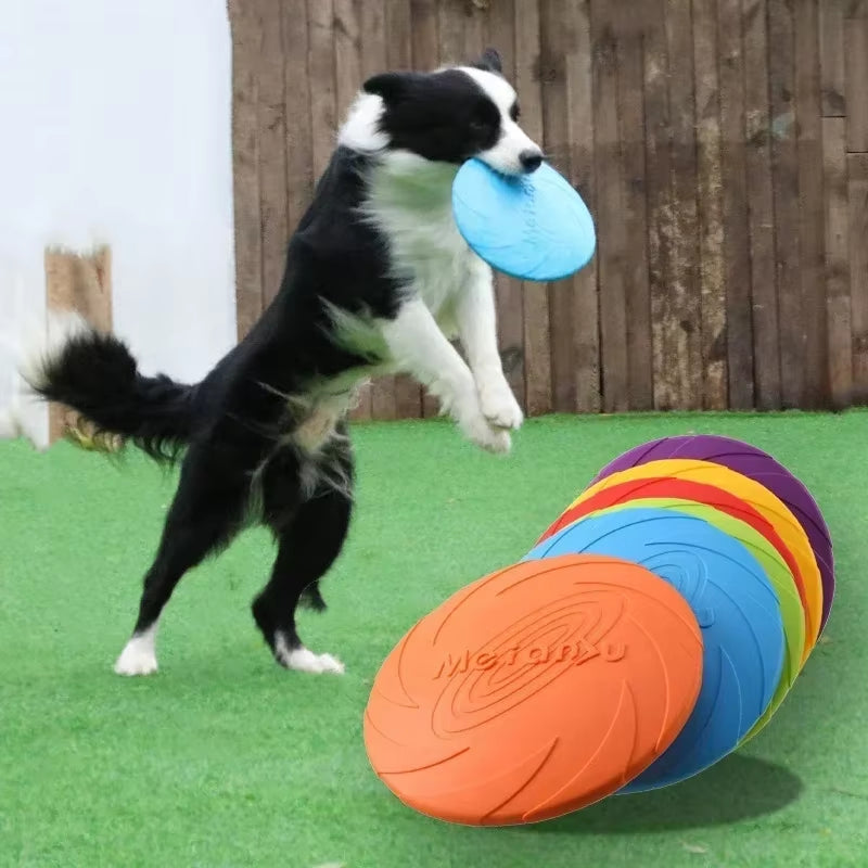 Multicolor Frisbeed Dog Toy Fashion Pet Dog Silicone Game Flying Discs Trainning Interactive Toys Pet Supplies Flying Disc